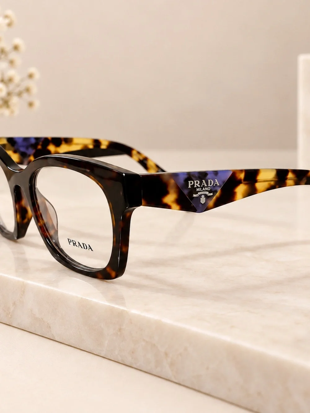 Prada Women’s Tortoiseshell Eyeglasses - Brown & Black